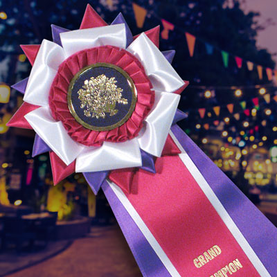 Custom Amesbury Rosette Ribbons